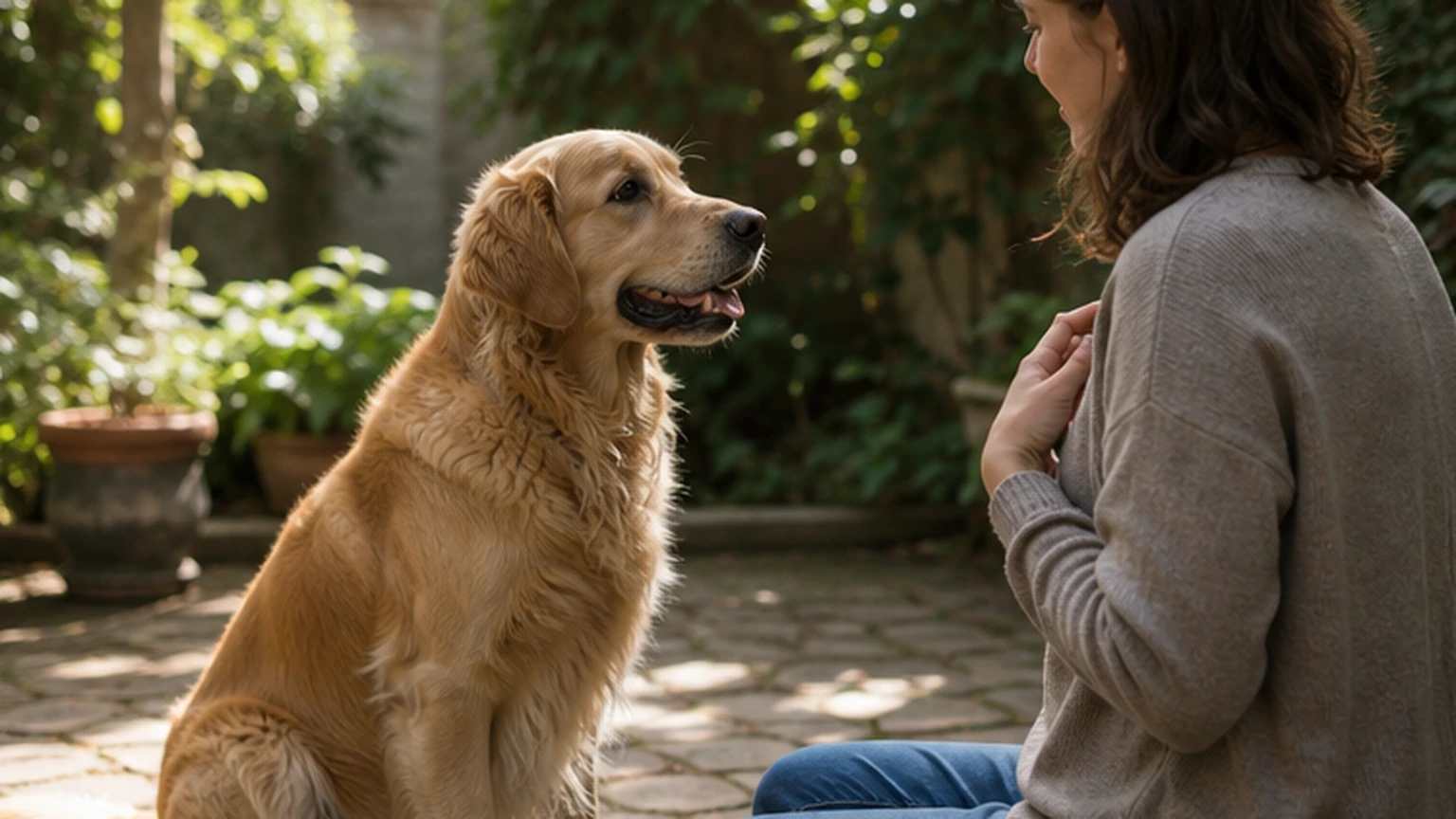 Detail pour apprendre le rappel à un chien avec douceur