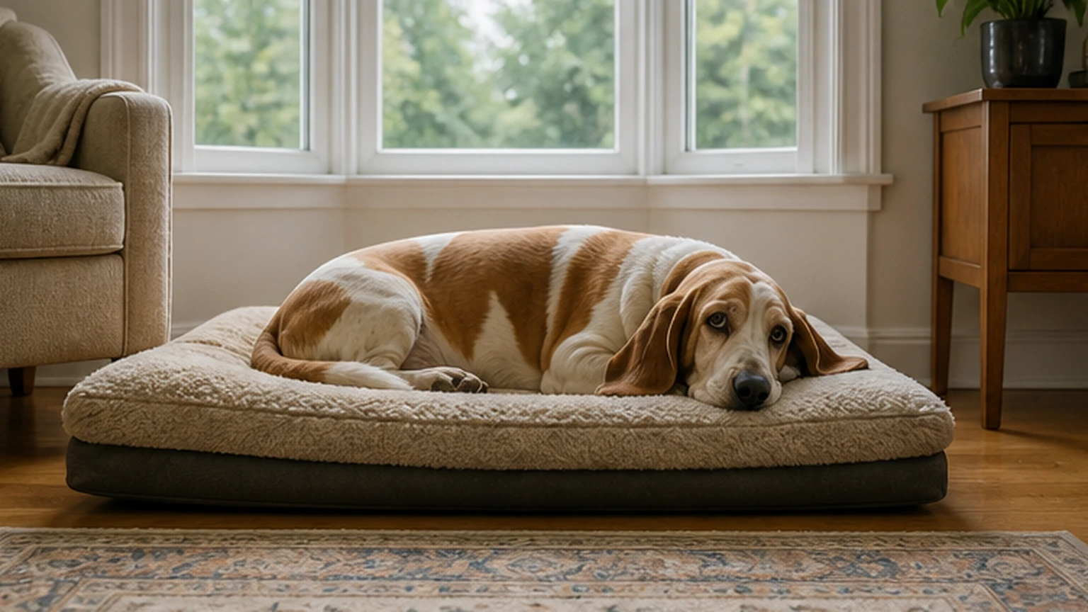 Contexte pour choisir un couchage confortable pour un chien âgé