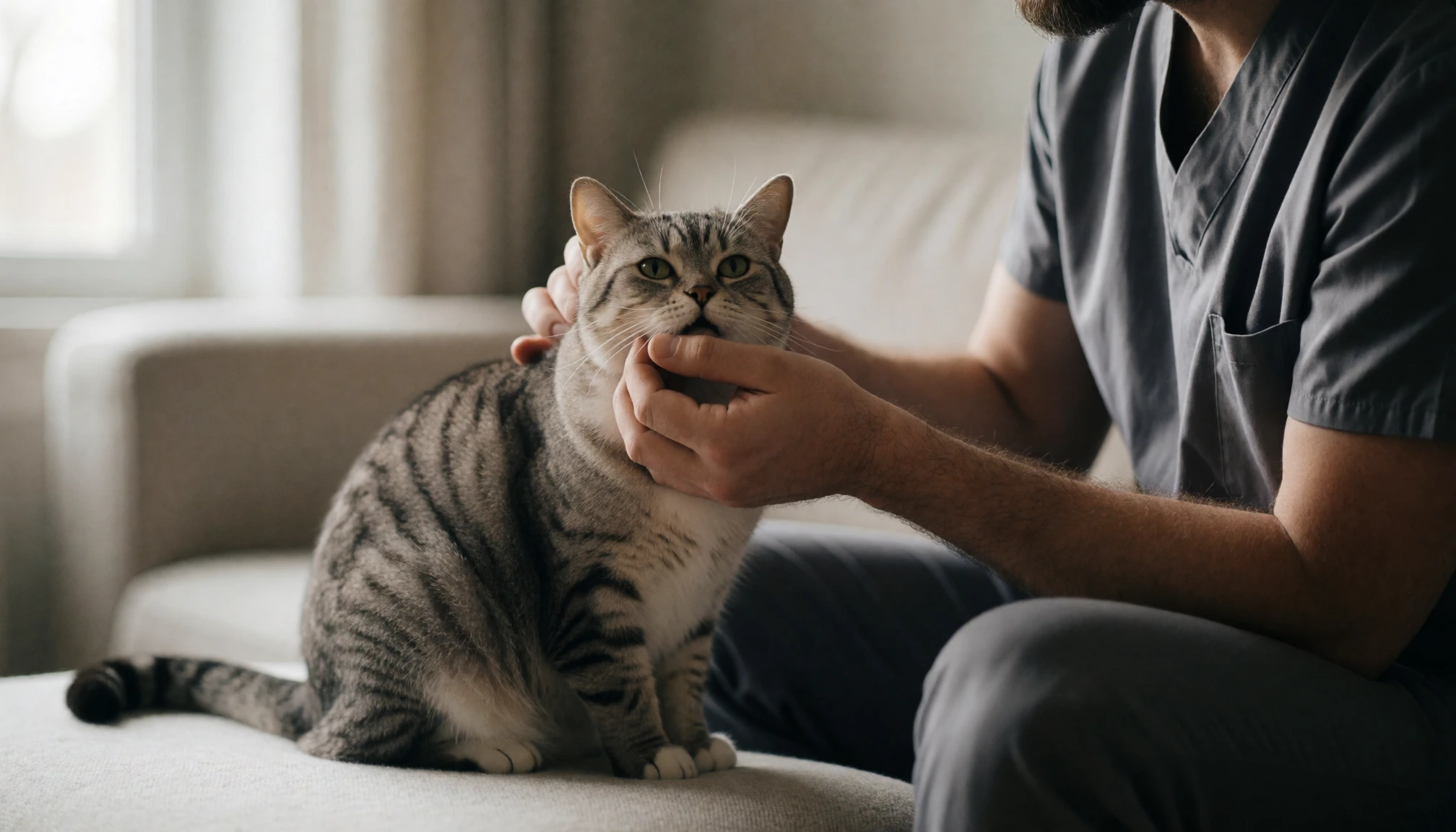 Examen buccal du chat : ce que le vétérinaire observe et limites de l’inspection à domicile